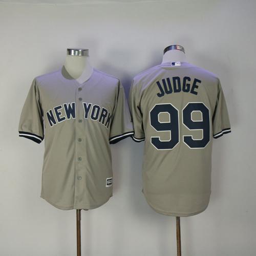 Yankees #99 Aaron Judge Grey New Cool Base Stitched MLB Jersey - Click Image to Close